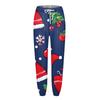 Women's High Waisted Sweatpants Christmas Print With Pockets Drawstring Trousers