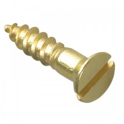 Forgefix Wood Screws, Slotted, Csk, Brass