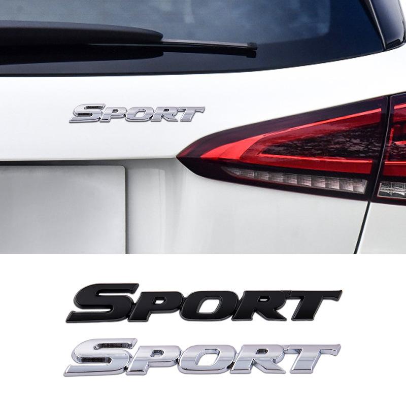 SPORT Sports Version, Modified Car Logo Sports Metal 3D Three-dimensional Car Sticker Tail Label, Car Sticker Door Panel Side Label