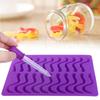 Creative 20 Compartments Silicone Gummy Worm Mold With Dropper Chocolate Candy Mold Cake Decorating Mold Baking