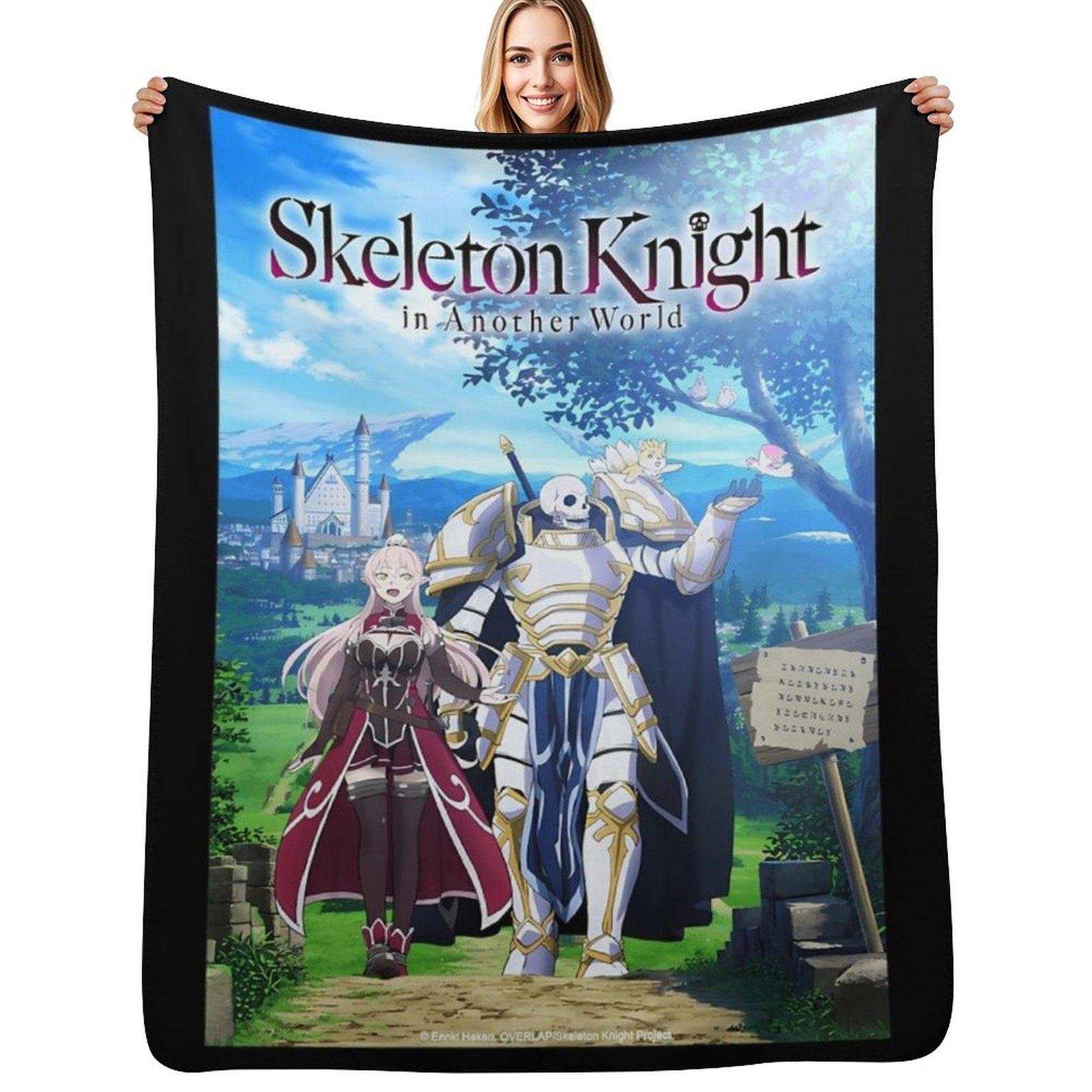 Skeleton Knight in Another World. Throw Blanket Thin Soft Blanket for Summer Night Sleeping Size: 75*100cm, Weight: 230 GSM
