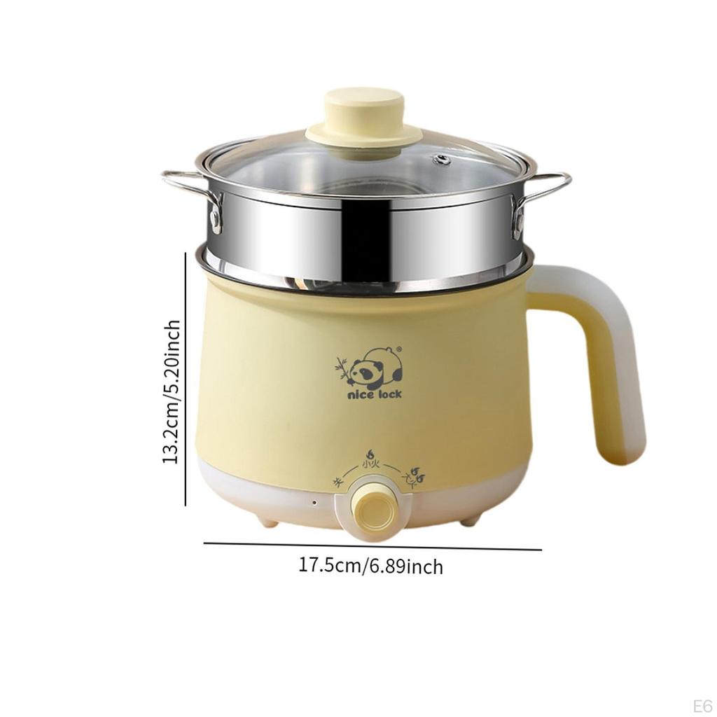 Elektrischer Kochtopf Ramen Kocher Edelstahl Mini Reise Tragbar für