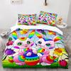 Rabbit Rainbow King Queen Duvet Cover Cartoon Animals For Children Boys Girls Easter Green Polyester Quilt Cover Bedroom Decor