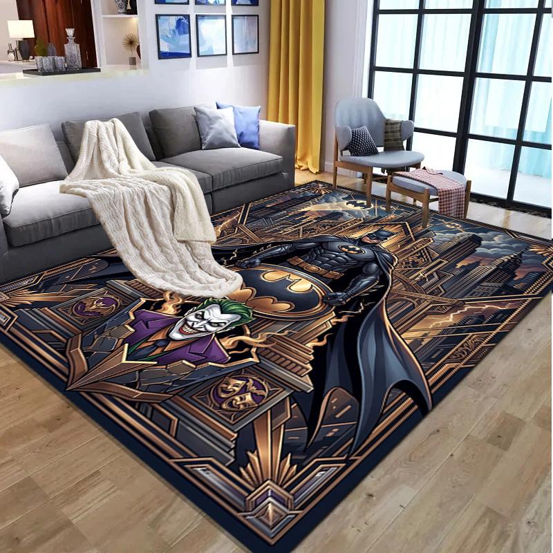 Batman Pattern Rug, Indoor/Outdoor Mat, for Picnic, Gameroom, Bedroom, Office, Living Room, Home Decor Carpet, Birthday Gift
