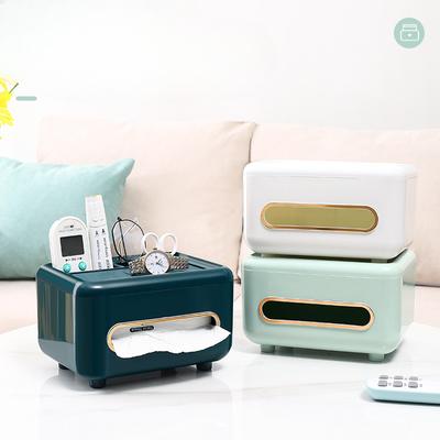 Desktop Tissue Box Living Room Tissue Box Multi-functional Remote Control Storage Box Household Tissue Storage