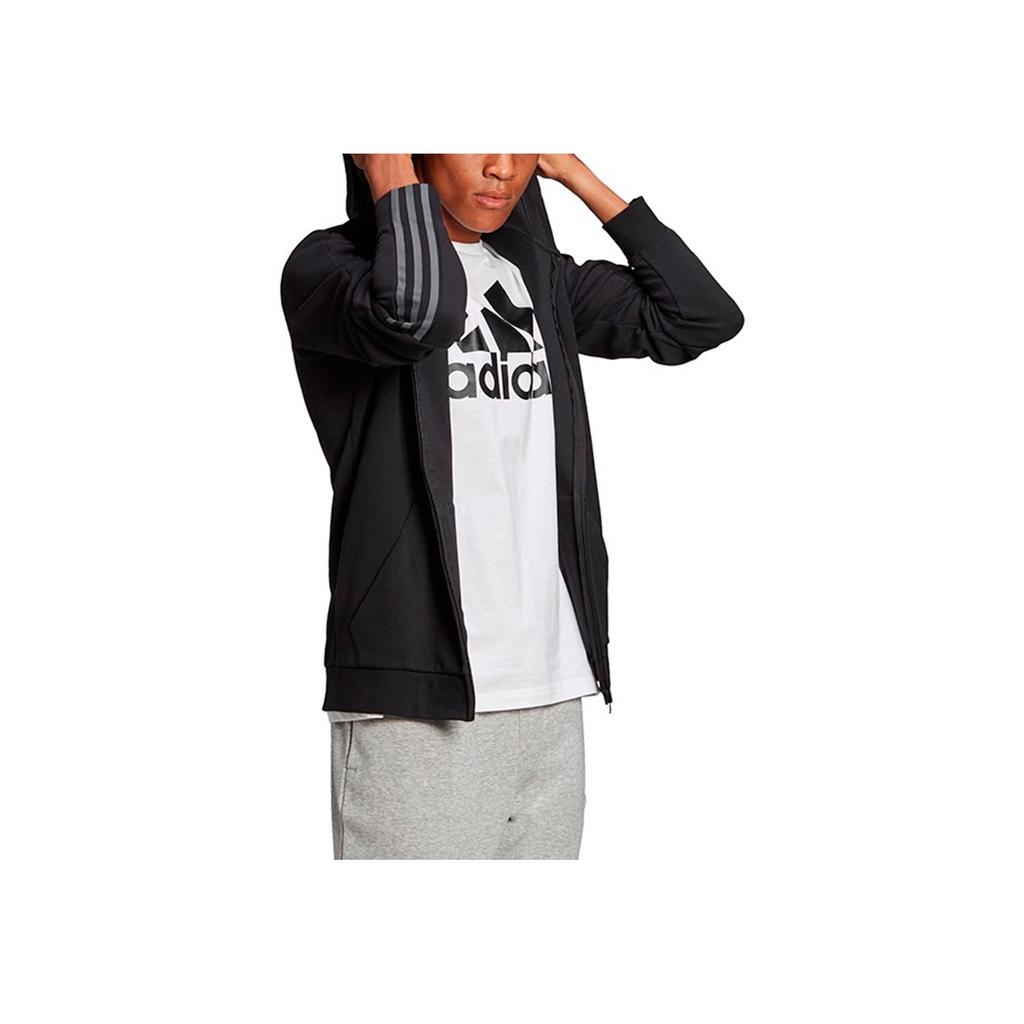 Adidas Casual Sports Training Running Hooded Jacket Men Outerwear Black GP8603
