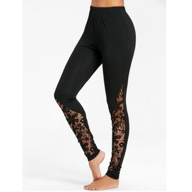 Donna Vita alta Pizzo Sport Sexy Pencil Pants Pantaloni Leggings Neri  acquista in modo economico — spedizione gratuita, recensioni reali con foto  — Joom
