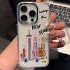 Reise Stadt Handyhülle Für iPhone 17 Air 16 e 15 14 13 12 11 Pro Max Plus SE 2020 2022 Transparent Weiche Hülle