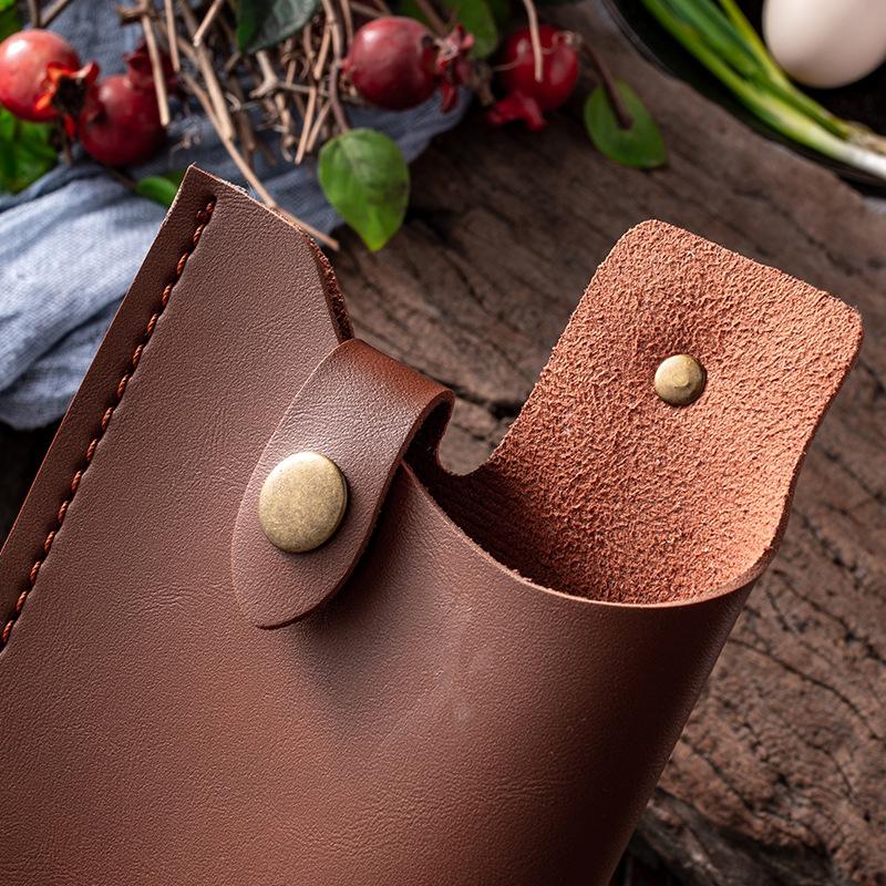 1PC Chef Knife Sheath Butcher Kitchen Tools PU Leather Sheath Protective Cover Case Portable Tactical Outdoor Knife Case