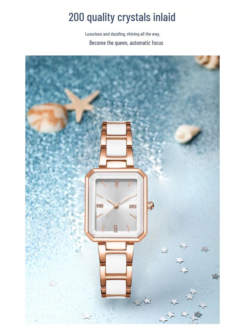 

ZIDO Минималистичные женские автоматические водонепроницаемые роскошные часы Gift Box белый