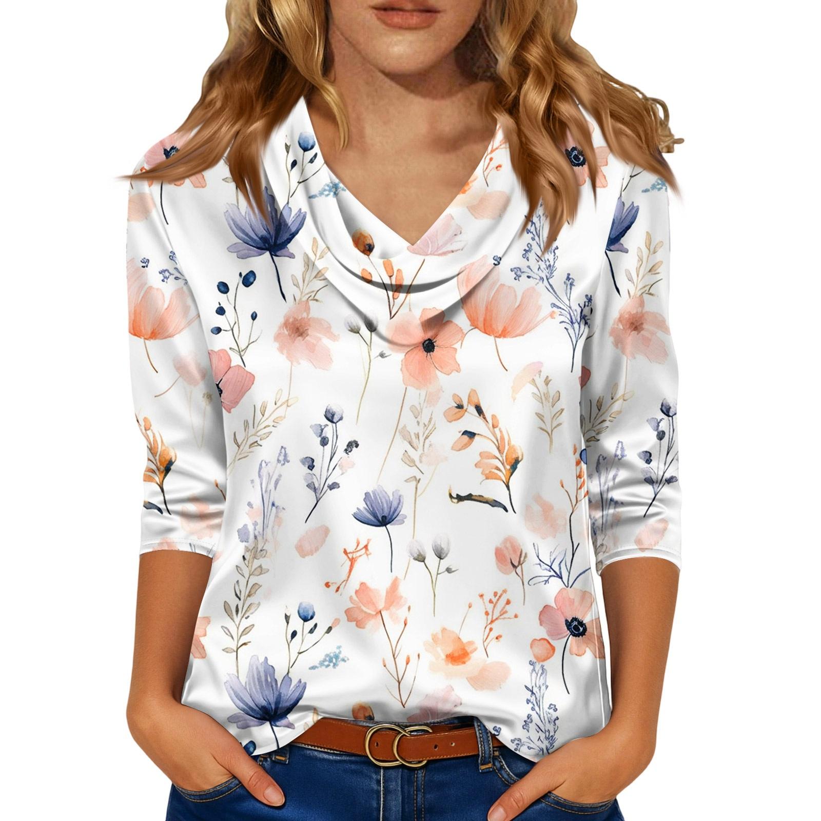 

Блуза для жінок Святкова 3/4 Довгий рукав Сорочки Діловий Повсякденний Одяг Топи XL жовтий