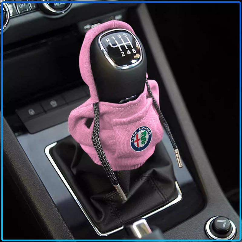 For Alfa Romeo 147 159 Giulietta Giulia Mito Spider Alpha Nheadrest Car Gear Shift Knob Cover Manual Handle Gear Sweatshirt Change Lever Cover
