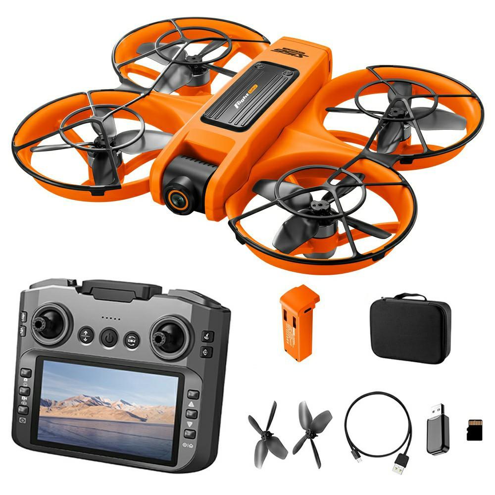 S156 Brushless RC Drone HD Camera Optical Flow Positioning RC Aircraft with Screen Controller, Single Battery