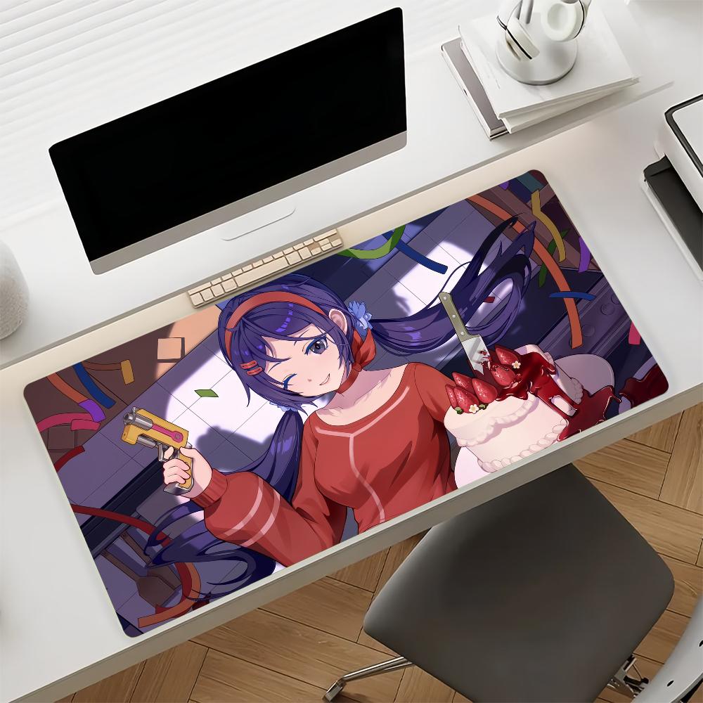Gaming Mouse PadLarge Desk Mat Antislip BaseStitched EdgesCozy Bedroom Anime Girl Print Keyboard Pad for Gamer Office Home