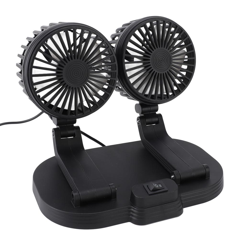 Car Dual Hd   Circulator Fan USB Powered Dashboard Cooling   Circulator Fan Electric Car Cooler Fan