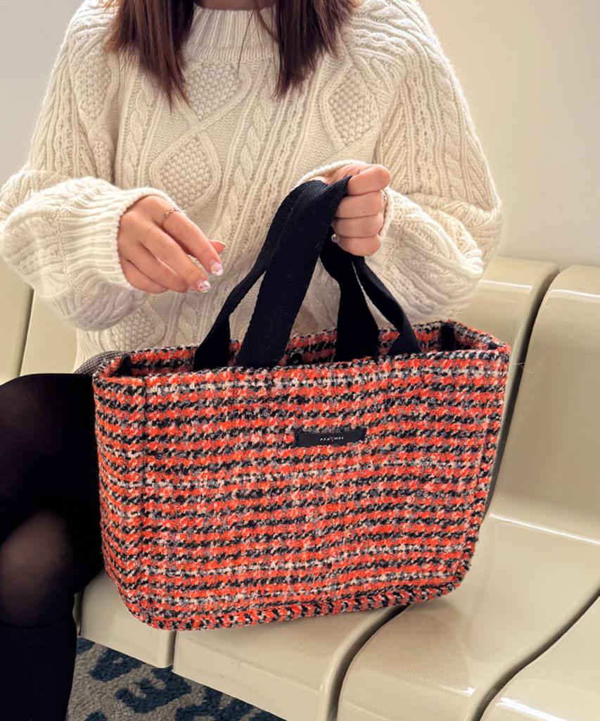 Ffachal Square Tweed Medium Orange
