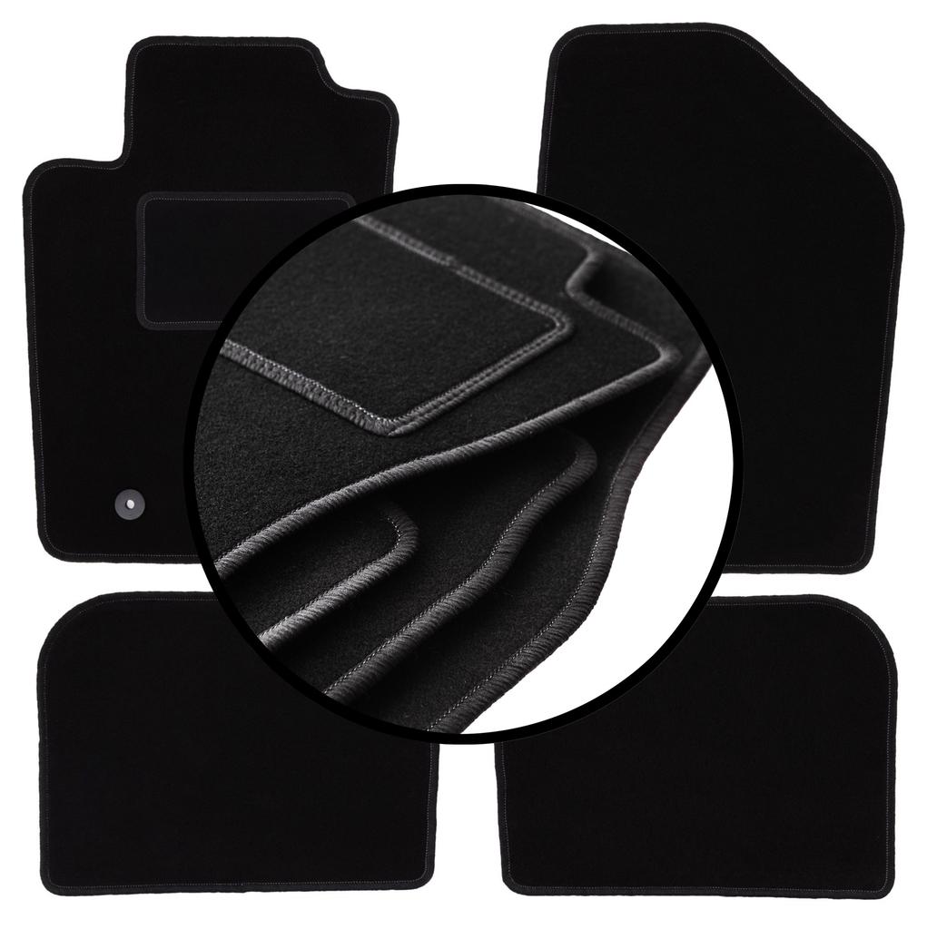 Sada velurových podlahových rohoží pro: Toyota Avensis II T25 kombi, liftback, sedan (2003-2009)