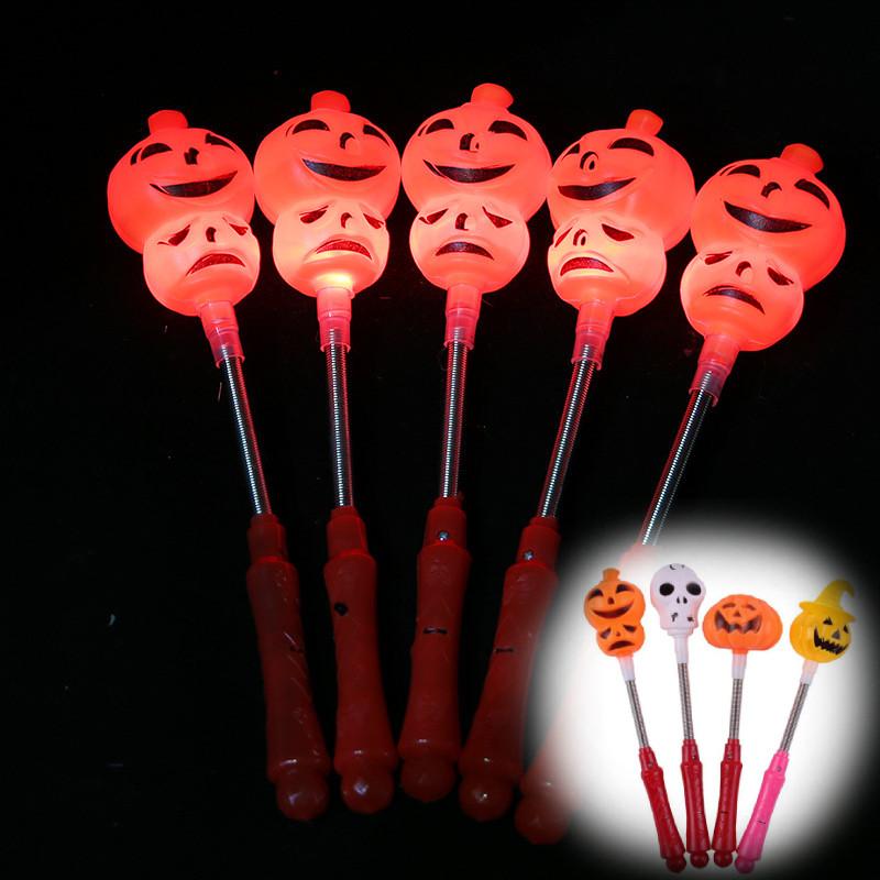 Sticks Luminous Halloween Handheld Wands Party Accessories Smiley Pumpkin Witch