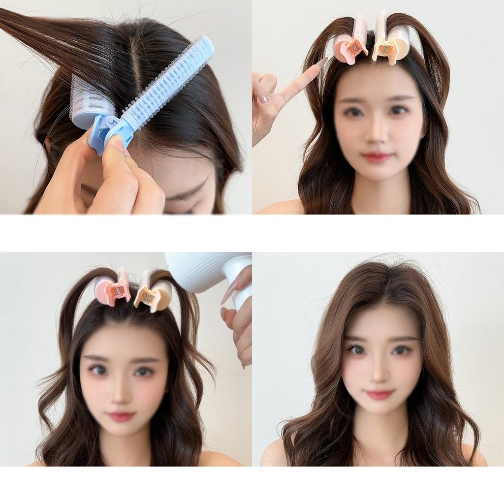 Bangs Curling Irons Lazy Hair Rollers Fluffy Styling Clips Fluffy Hairpin Curling Bangs Clips Traceless Hair Top Root Rollers