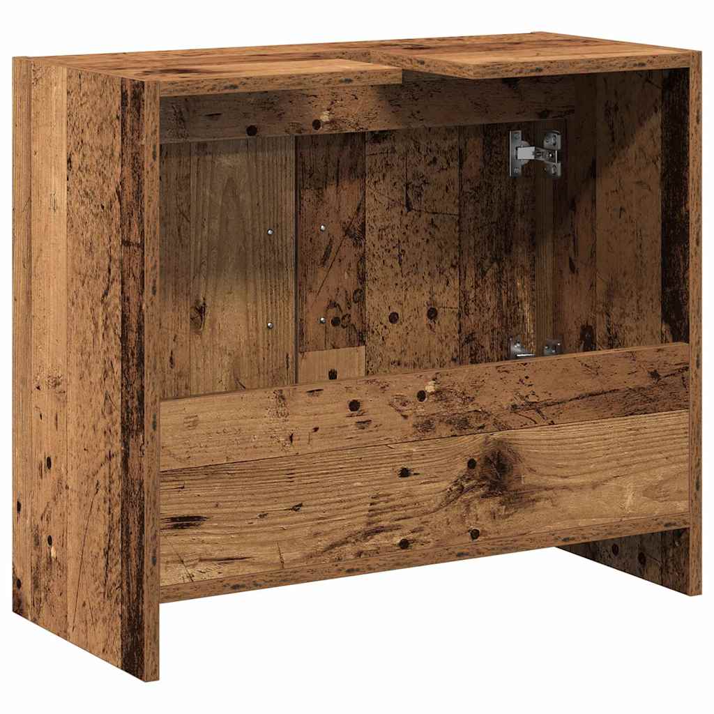 Bathroom Cabinet with Door Reclaimed Wood Look 63 x 29 x 55 cm Engineered Wood
