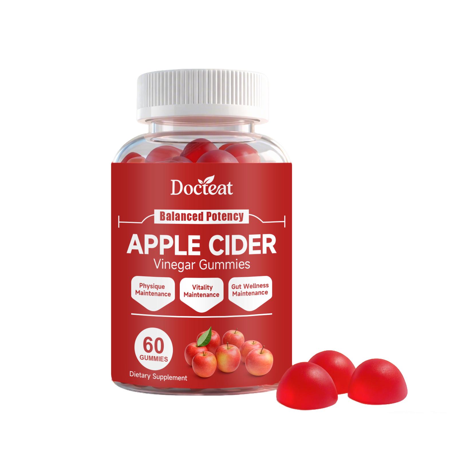 

DOCTEAT Apple Cider Vinegar Gummies for Digestive Relief and Energy Boost