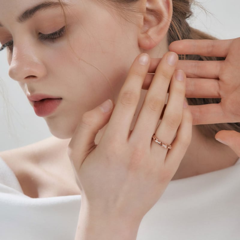 CRANNE Cubic Chain Open Ring C24RB096