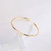 Htpwe Stainless Steel Irregular Möbius Ring Glossy Lava Bracelet Women 18k Gold Couple Holiday Gift Bracelet Party Daily Zircon