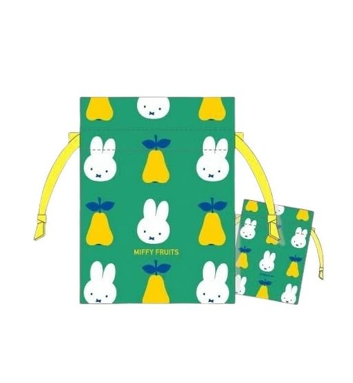 

Miffy Bean Drawstring MIFFY FRUITS Bag, Pear, Green, грушевый