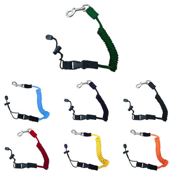 Elastic Surf Canoe Kayak Paddle Coiled Leash Cord Safety Fishing Rod Lanyard