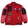 2025 mezza mucca mezza B nuovo toro giacca da baseball americana ricamo trendy giacca high street da teppista uomo primavera autunno