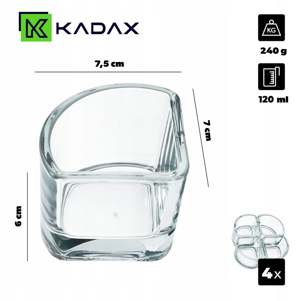 KADAX miseczki Salaterki Szklane Na Przekąski Sos Dip Zestaw