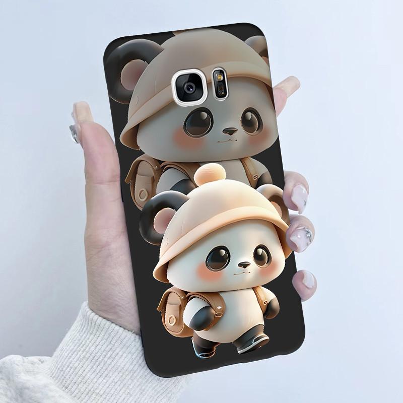 For Samsung Galaxy S7 S7Edge Case Soft TPU Silicone Cover Cute Astronaut Panda Phone Case For Samsung S7 S 7 Edge Coque Funda