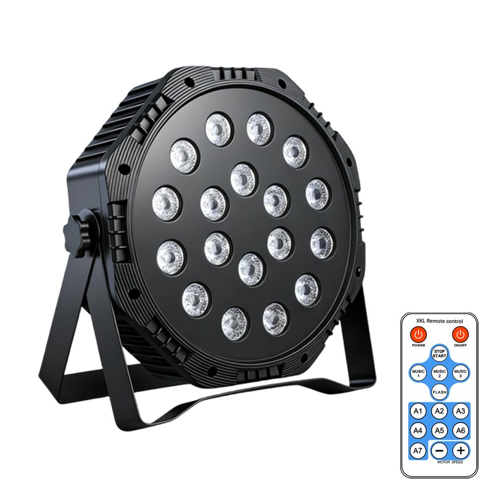 USB 5V 18LED RGB Stage Par Light With Remote Control Sound Activated Multicolor Uplight For Family Party Pub Club Disco Decor