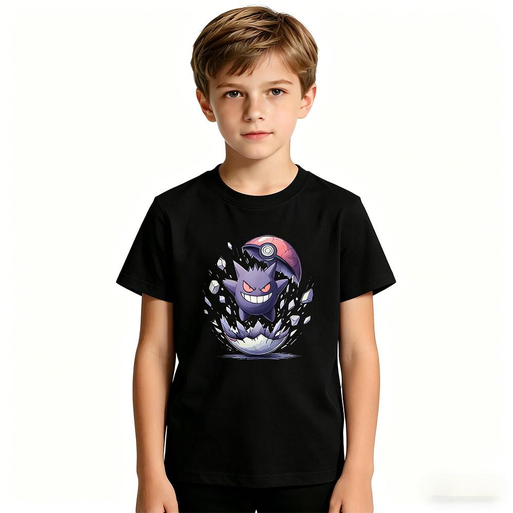 Summer Anime Pokémon Cosplay TShirt Cotton Short Sleeve Tops Casual Loose Retro TShirt Men Women Kids Family Matching Outfits