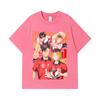 275 GSM Washed T-shirts 100% Cotton Haikyu V6 Print Unisex Heavy Cotton T Shirt