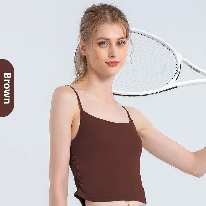 

Женский спортивный противоударный фитнес-слинг для йоги L темно-коричневого