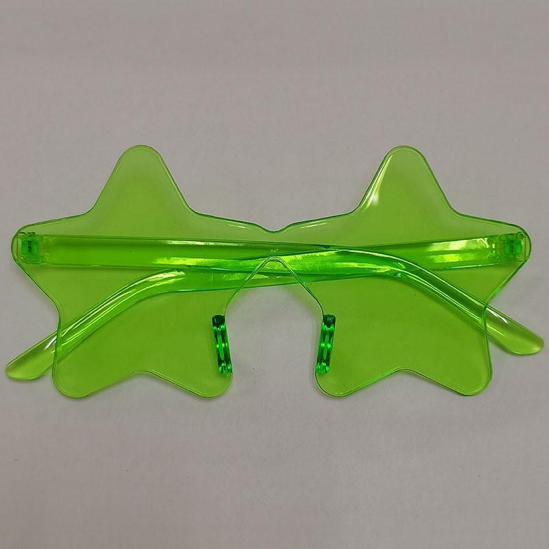 Trendy Multi-Color Star Frameless Sunglasses for Parties & Beach