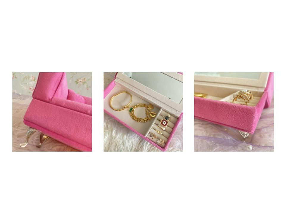 European Style Barbie Doll Jewelry Storage Box for Earrings, Necklaces, and Bracelets