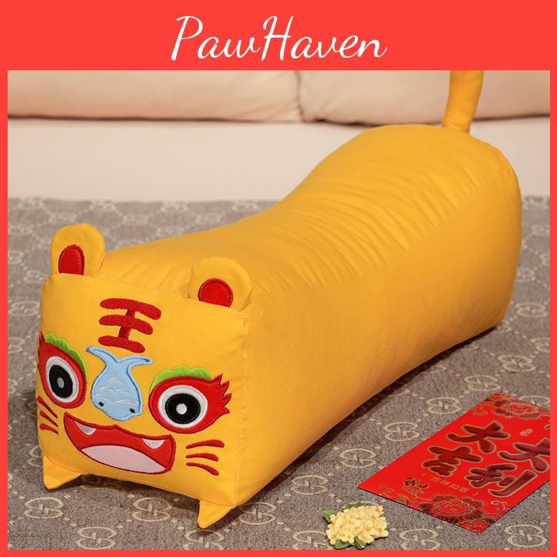 Lion Awake And Tiger Pillow With Embroidery Design For Daily Kids And Teens Gift