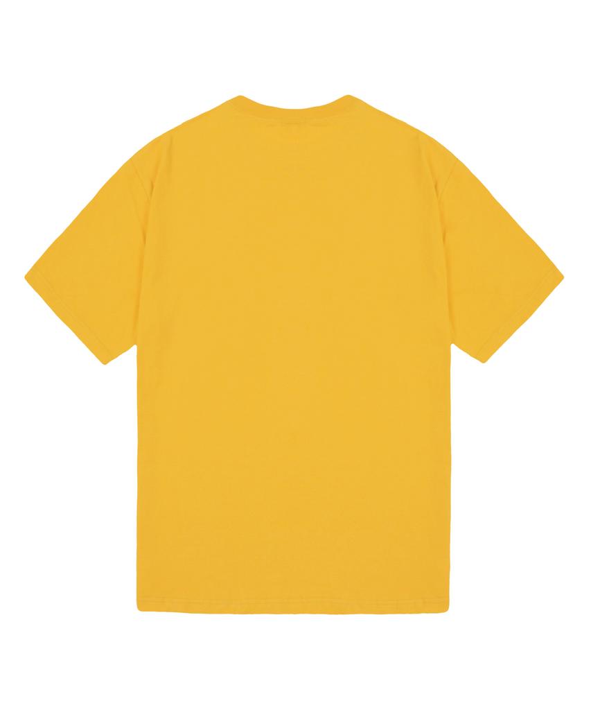 GRAVER [Unisex] Drawing Smile Cloud Logo Short Sleeve T-Shirt_Mustard
