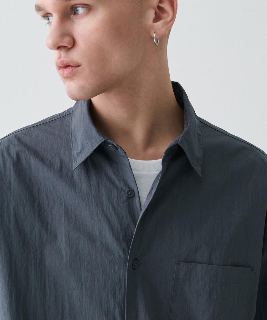 MUSINSA STANDARD [City Leisure] Cn Oversized Short Sleeve Shirt [Grey]