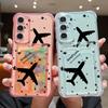 Card Bag Wallet Case For Samsung Galaxy S25 S24 S22 Ultra S23 S24 FE A55 A35 A15 A16 A56 Creative Aircraft Print TPU Phone Cover