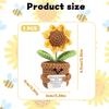 Crochet Sunflower Plush Toy, Emotional Gift, Decorative Ornament with Inspirational Message, Heartwarming Companion