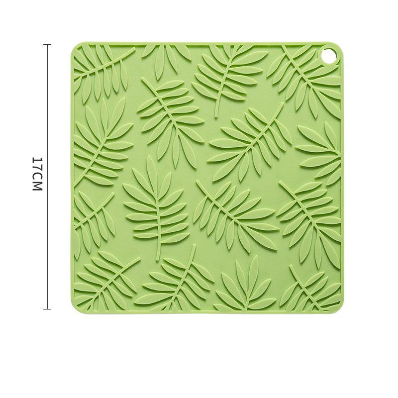 Square Silicone Coaster Heat Resistant Bolw Mats Anti-slip Placemat Table Protector Waterproof  Mug Mat Kitchen Dishes Tableware