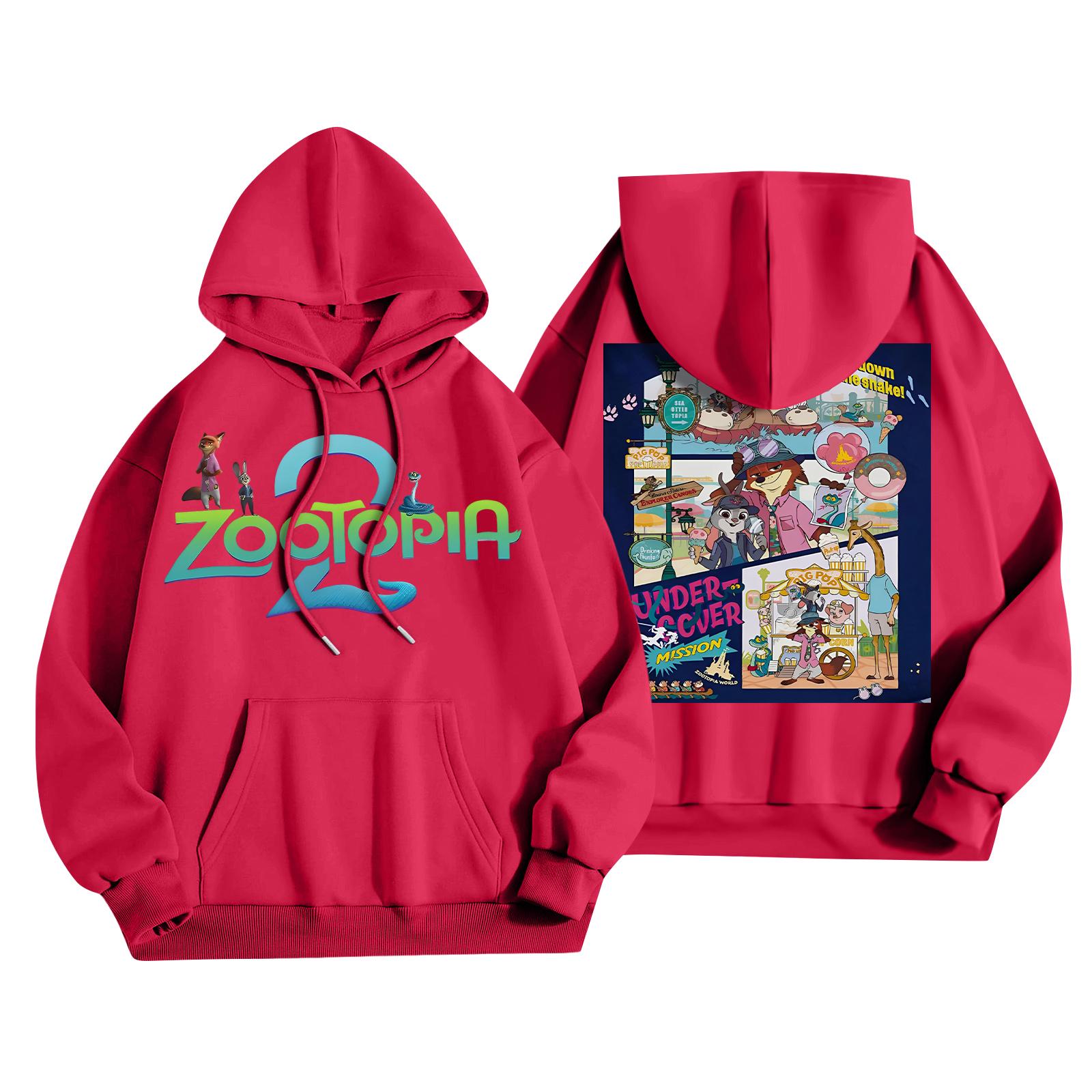 

Женская повседневная модная толстовка с капюшоном и карманами с принтом S красный