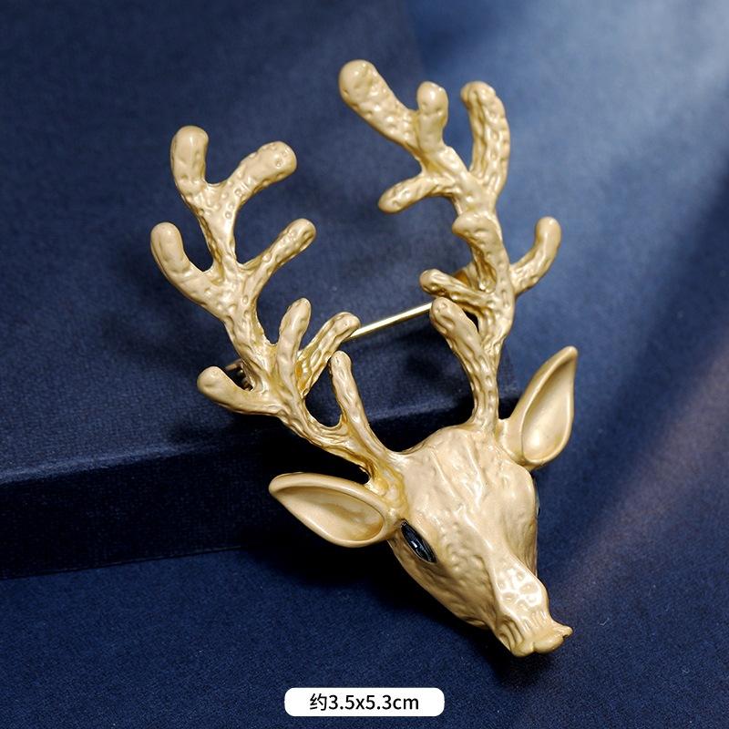 

Korean niche personality cream gold retro brooch female personality temperament versatile fashion corsage pin coat accessories