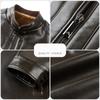 Fur all-in-one leather jacket men's genuine leather jacket plus velvet thickening winter heat preservation middle-aged stand-collar sheepskin jacket