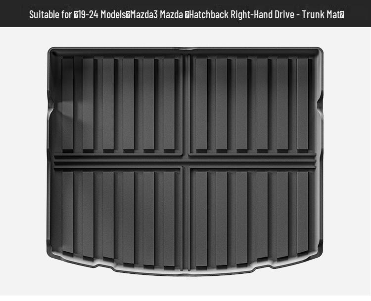 TPE All-Weather Floor Mats & Trunk Liner for 2019-2025 Mazda3/CX-30