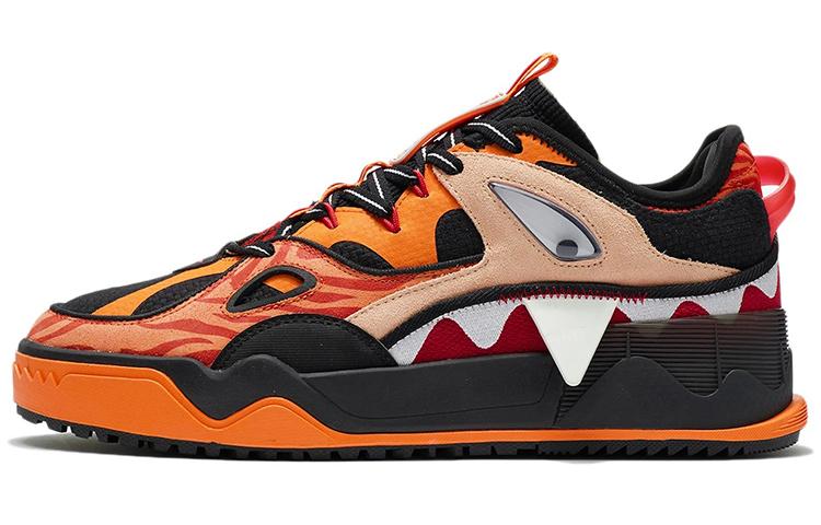Li Ning CF Устойчивые к скольжению и истиранию Низкие Скейтбордические кроссовки Мужские Черно-оранжевые AGCS131-1 40