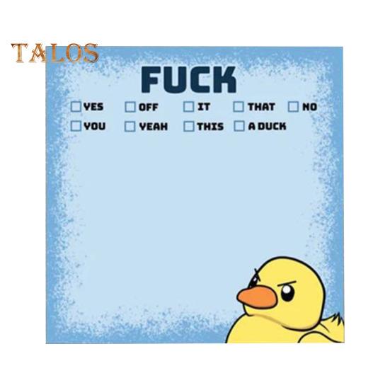 

Узор утки, липучки для заметок, 50 страниц, легко отрываются, гладкие, веселый дизайн, красочные блокноты с животными, офисные принадлежности синий